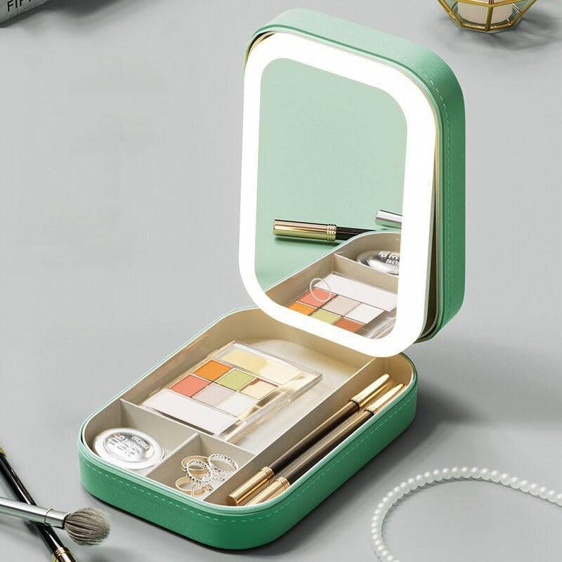 LED Mirror Makeup Storage Box