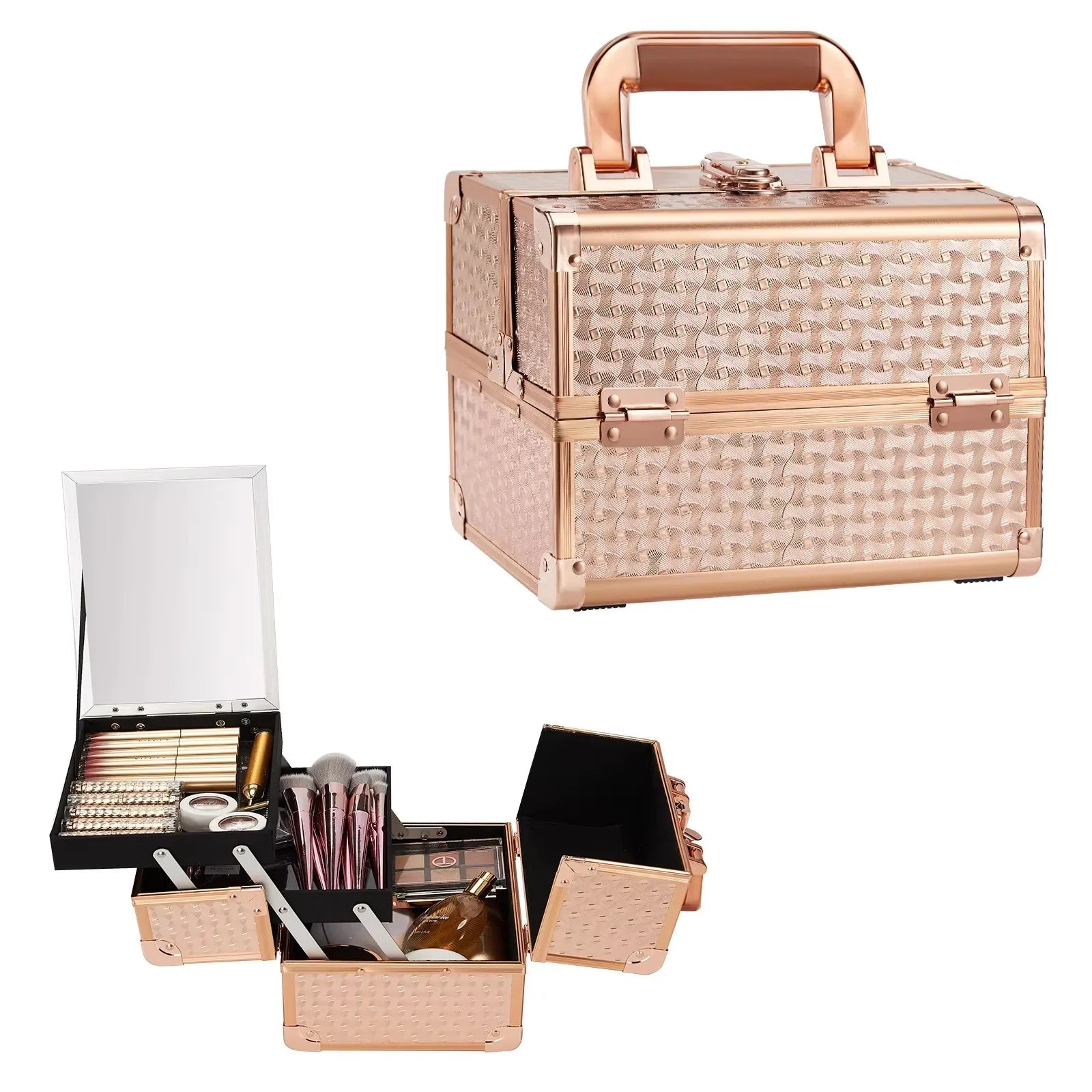 Portable Makeup Case with Mirror
